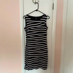 Alfani black and white striped dress!!